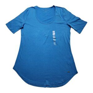 Tommy Hilfiger Women Pullover‎ T-Shirt Scoop Neck Blue Small
